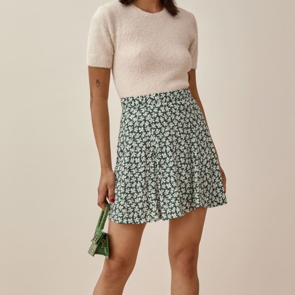 Reformation flounce skirt